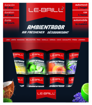 Expositor Gel 18 uds (FRESA, CEREZA, LAVANDA)