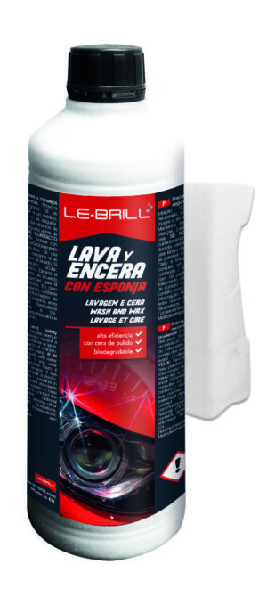Lava y Encera LE-BRILL + ESPONJA 1L